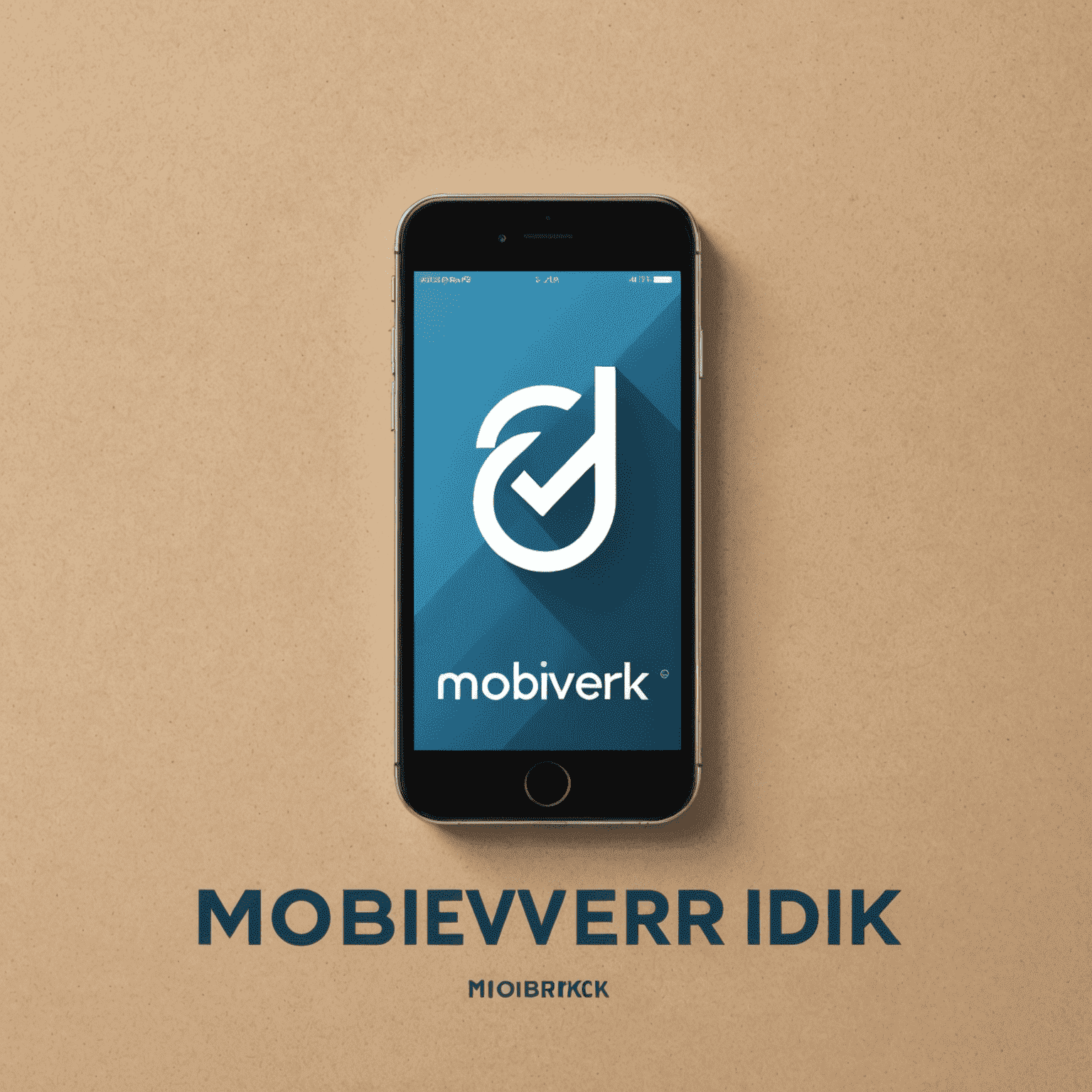 MobiVerdik logo - A stylized text with a mobile phone icon