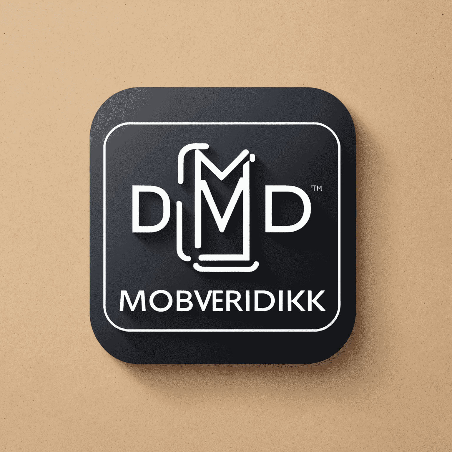 MobiVerdik logo - A stylized text with a mobile phone icon