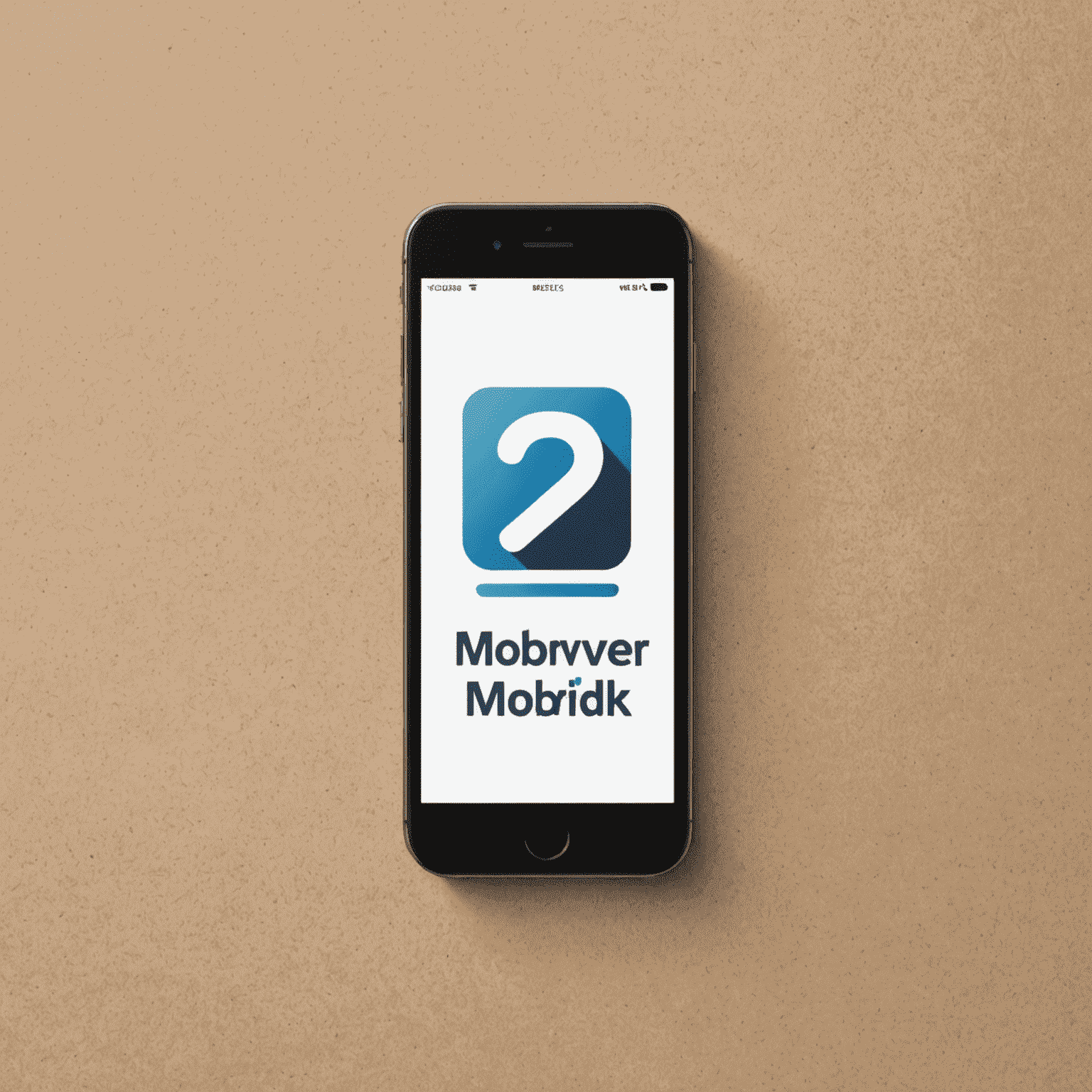 MobiVerdik logo - A stylized text with a mobile phone icon