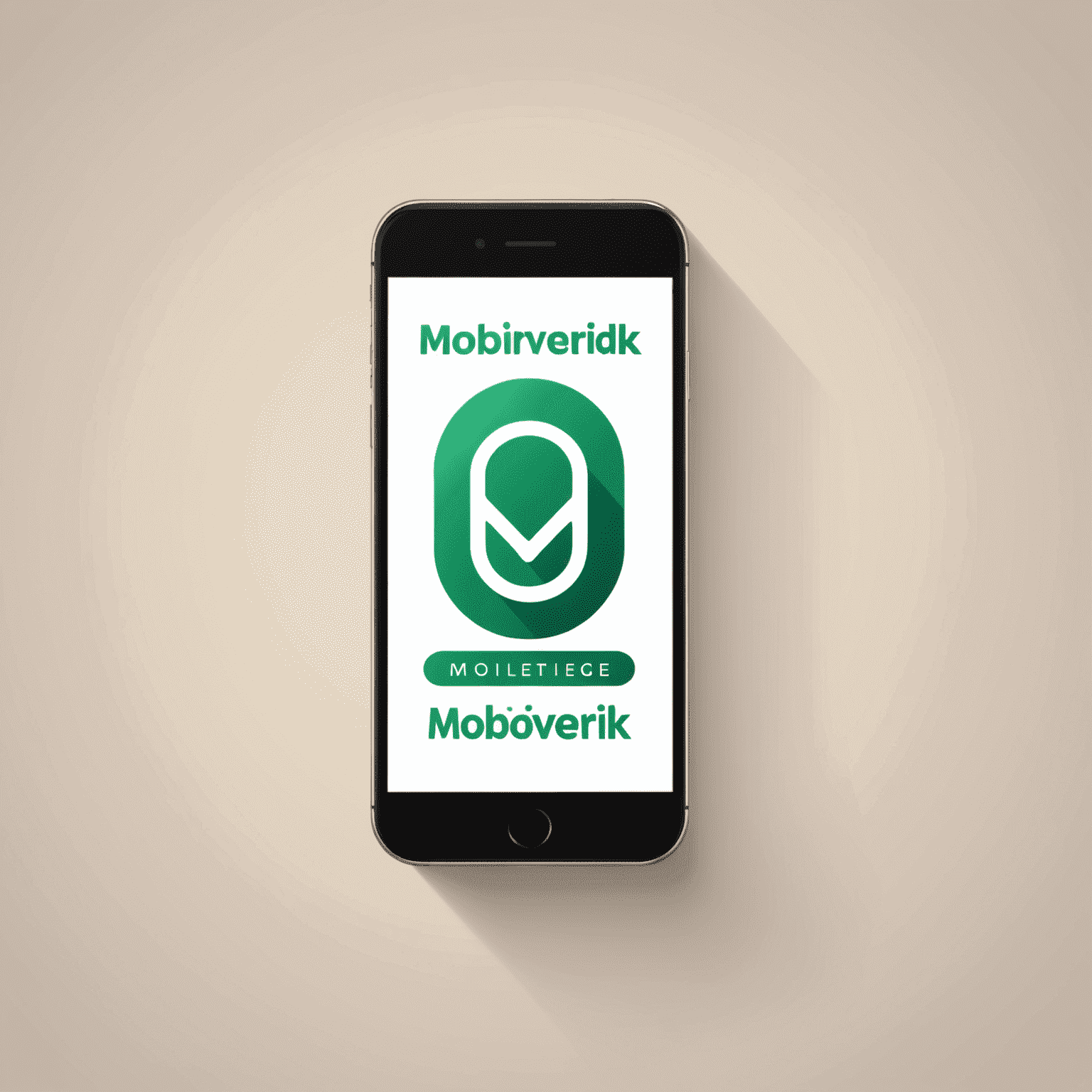 MobiVerdik logo - A stylized text with a mobile phone icon