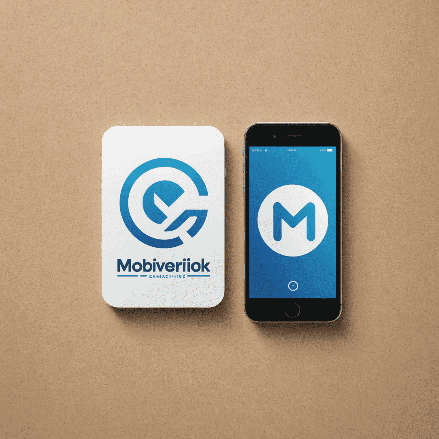 MobiVerdik logo - A stylized text with a mobile phone icon