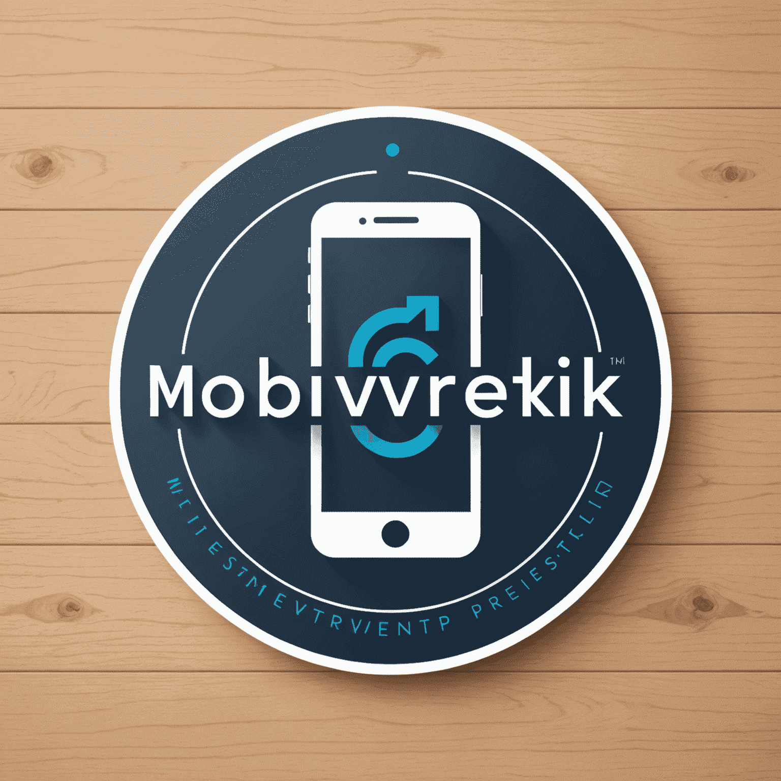 MobiVerdik logo - A stylized text with a mobile phone icon