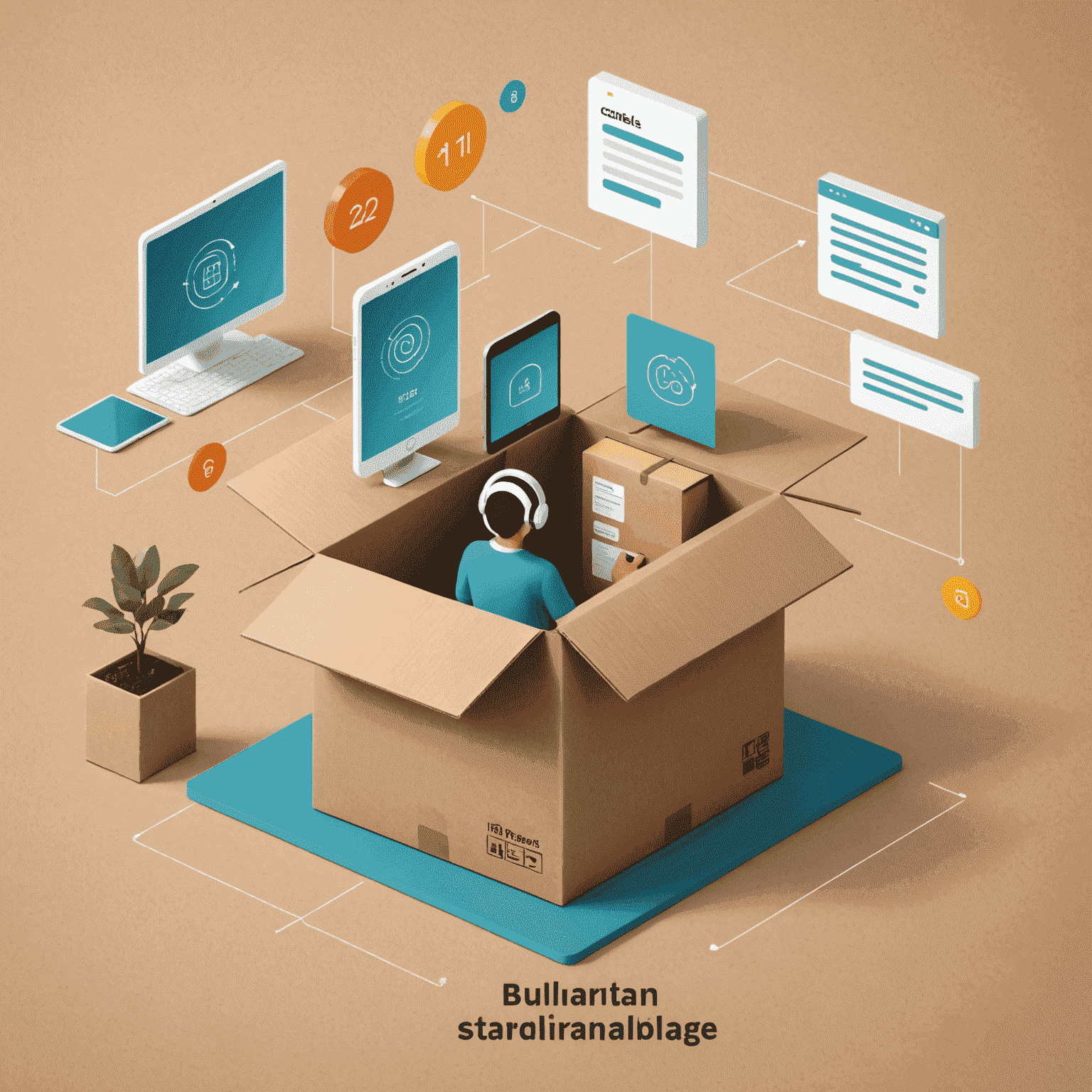 Illustration of a basic package transforming into a standard package, showing increased data and call minutes