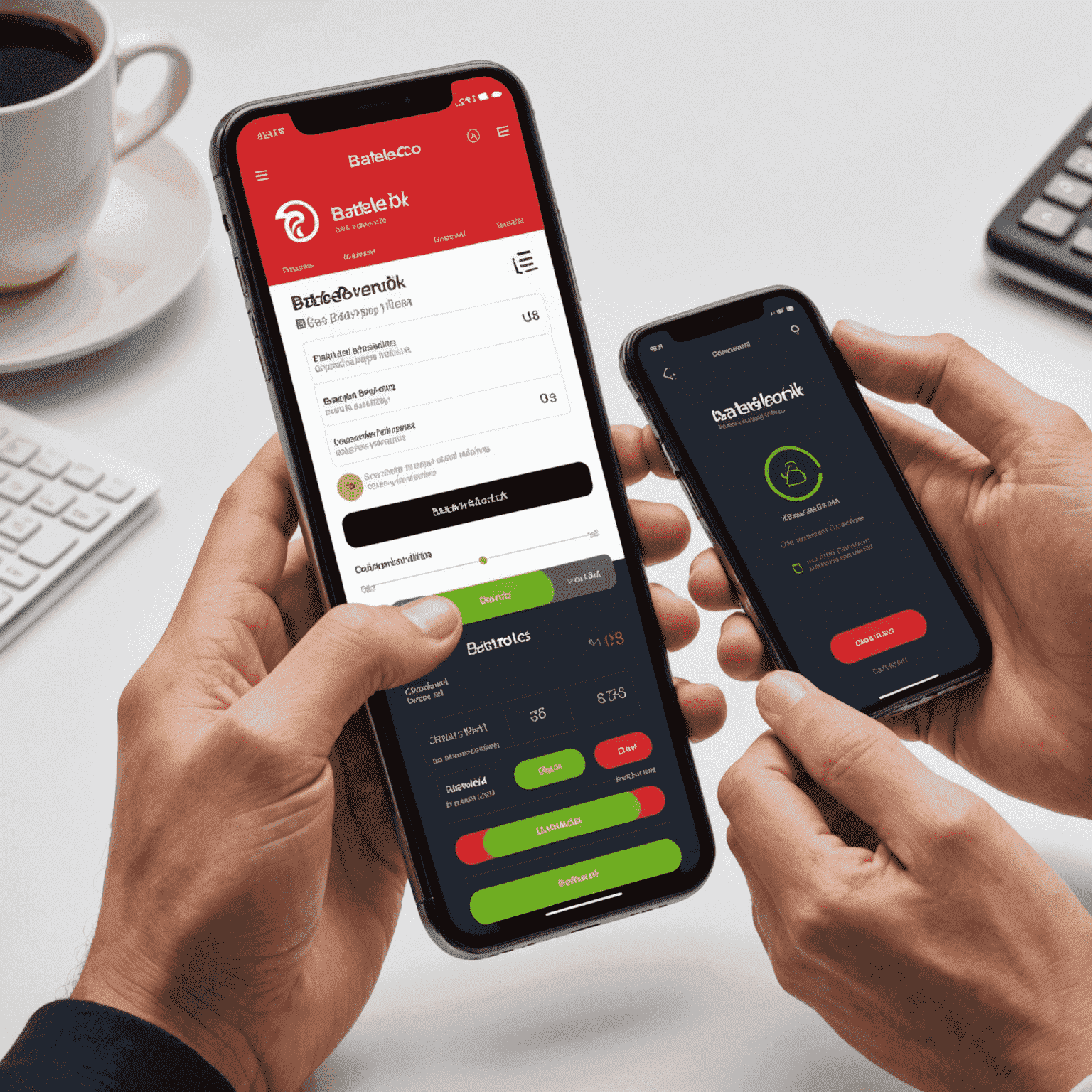 A series of screenshots showing the step-by-step process of making a Batelco payment through the Mobiverdik app, highlighting the user-friendly interface and quick pay options.